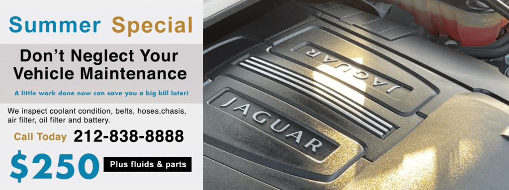 Expert Jaguar Autobody and Paint repair in NYC, Manhattan and the tristate area. Let us make your Jaguar look and run like it was new again. We are the #1 independent Jaguar dealer alternative for Jaguar auto body, collision repair and auto paint in the NYC area.
